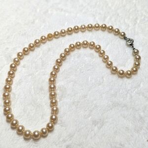 Elegant Vintage Creamy FauxPearl Necklace With Rhinestone Clasp